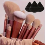 13pcs Premium Synthetic Nylon Bristle Makeup Brush Set - Soft, Gentle, and Cruelty-Free for Flawless Foundation, Blush, Powder, 2