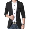 Men's Casual Blazer 2025 Autumn New Fashion Slim Business Suit Coat Gentleman 3