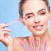 13pcs Premium Synthetic Nylon Bristle Makeup Brush Set - Soft, Gentle, and Cruelty-Free for Flawless Foundation, Blush, Powder, 5