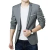 Men Formal Business Suit Coat One Button Black Blue Red Men 3