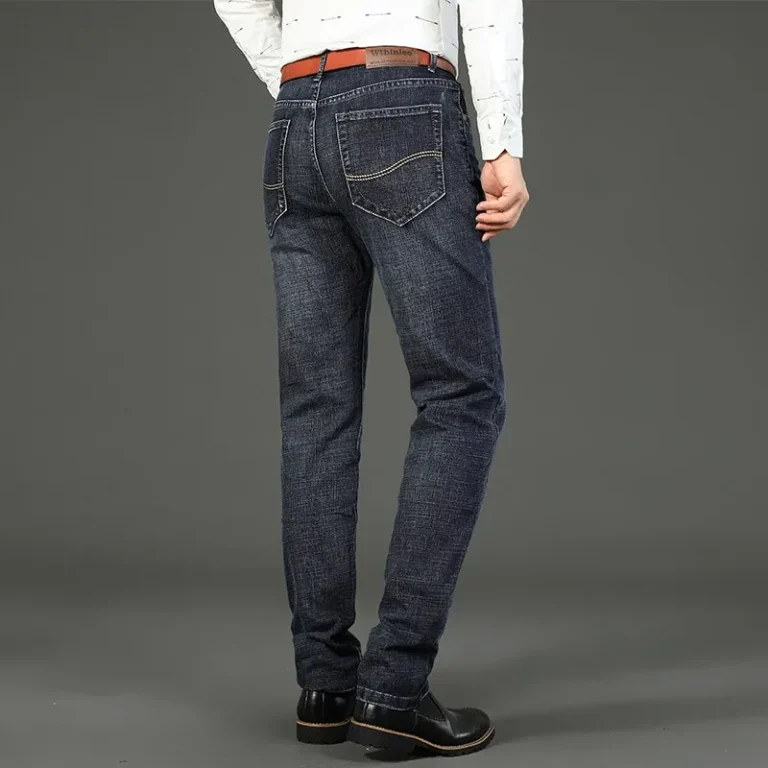 Wthinlee New Business Men's Jeans Casual Straight Stretch Fashion Denim Trousers Male Brand Clothing 5