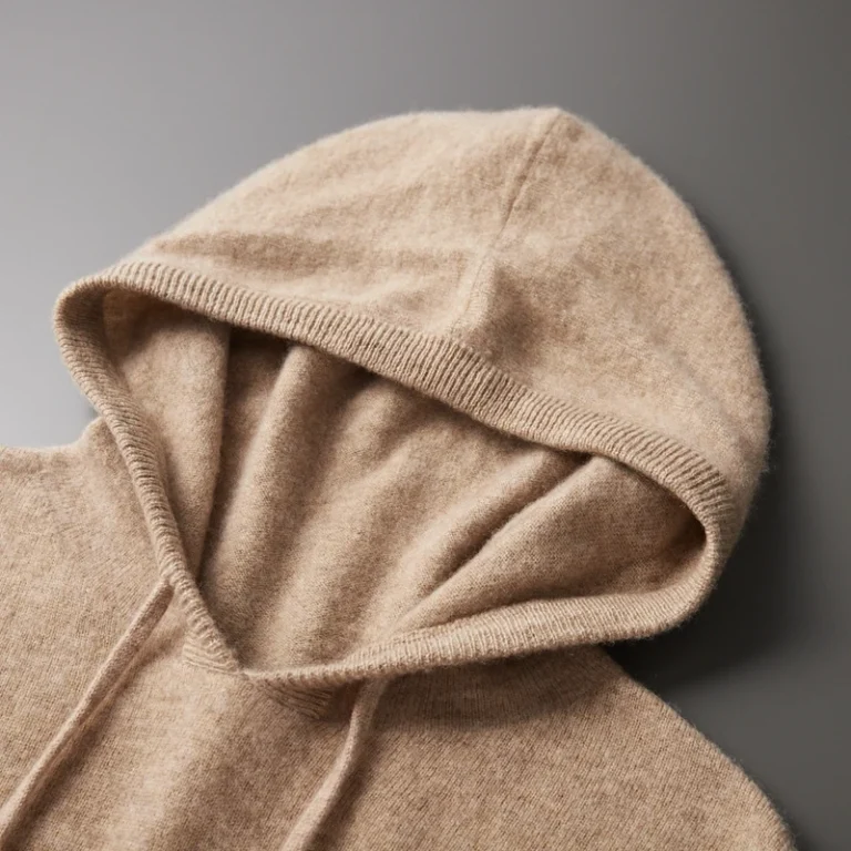 Men's cashmere One-piece ready-to-wear Hoodie 100% Merino Wool Knitted Sweatshirt 5