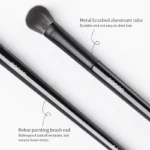 Natural Eye Makeup Brushes Set Eyeshadow Brush Eyebrow Contour Eyeliner Brush Women Eyes Cosmetic Blending Detail Make Up Tools 6