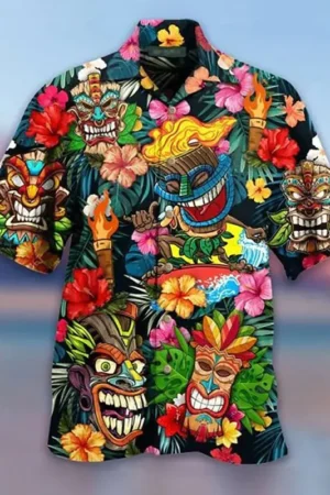 2025 Summer Loose Breathable 3d Print Trendy Cool Fashion Hawaiian Shirts
