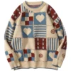 Y2k Vintage Sweater Men Hip Hop Streetwear 2025