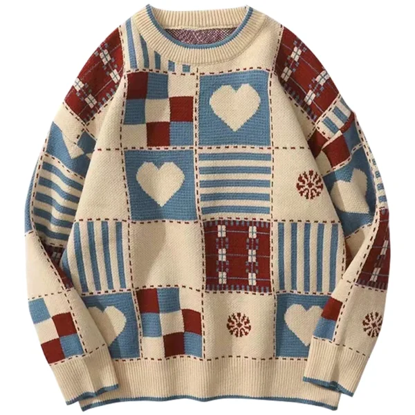 Y2k Vintage Sweater Men Hip Hop Streetwear 2025