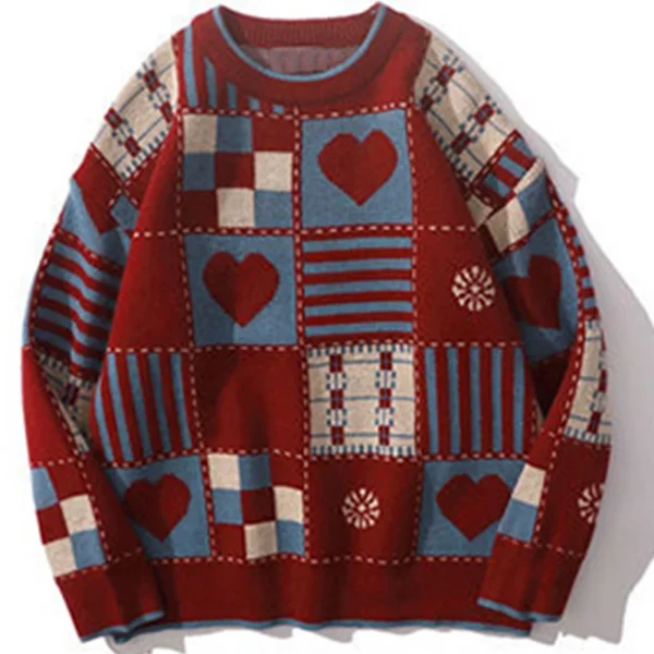 Y2k Vintage Sweater Men Hip Hop Streetwear 2025 4