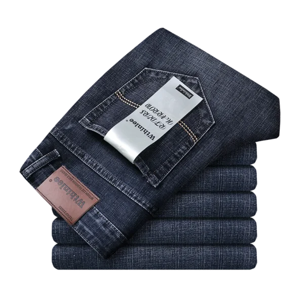 Wthinlee New Business Men's Jeans Casual Straight Stretch Fashion Denim Trousers Male Brand Clothing 2