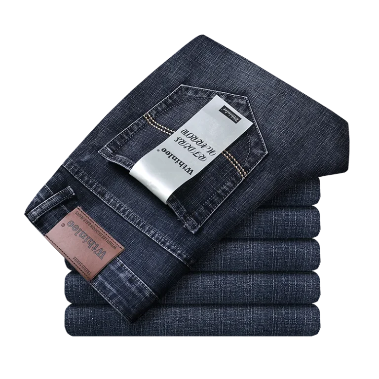 Wthinlee New Business Men's Jeans Casual Straight Stretch Fashion Denim Trousers Male Brand Clothing 2
