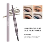 Natural Brown Waterproof Eyebrow Pencil Ultra-fine Triangle Precise Brows Cream With Brush Lasting No Blooming Rotatable Makeup 4