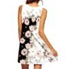 2025 European and American Cross Border Women's New Dress V-neck Sleeveless Sexy Printed Large Hem Foreign Trade Dress 2