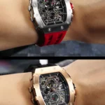 TSAR BOMBA Watch for Men Luxury Brand Tonneau Design Waterproof Clock Stainless Steel Wristwatch 6