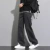 2025 New Korean Men's Casual Long Jeans Classic Man Straight Denim Wide-leg Pants TheFashionFever 5
