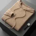 Men's cashmere One-piece ready-to-wear Hoodie 100% Merino Wool Knitted Sweatshirt 4