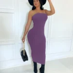 summer women's sexy sleeveless chest wrapped Long Beach Dress 6