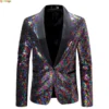 Shiny Gold Sequin Glitter Embellished Blazer Jacket Men Nightclub Prom Suit Coats Mens Costume Homme Stage Clothes For singers 5