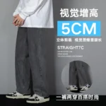 2025 New Korean Men's Casual Long Jeans Classic Man Straight Denim Wide-leg Pants TheFashionFever 2