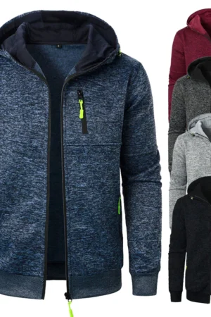 New Men's Sports Fitness Casual Sweatshirt Cardigan Hooded Jackets