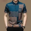 Men's Polo T-Shirt | Pattern Print | Short Sleeve | Business Casual Summer Top
