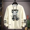 Cool Bear Print Men's Sweatshirt | Khaki O-Neck Long Sleeve T-Shirt | Autumn Fashion | Harajuku Design