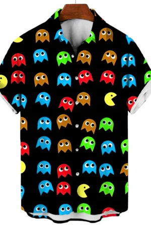 3D Print Hawaiian Shirt Men - Casual Summer Short Sleeve Shirt for Beach