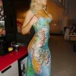 Lace Print Cut Out Maxi Dress Bodycon Sexy Party Club Y2K Outfits Streetwear Bandage Dress