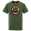 Men's Full Throttle Cafe Racer Rockabilly Biker T-Shirt | Casual Short Sleeve Cotton Tee | Summer Fashion