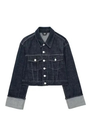 Women's Blue Denim Jacket with Pockets | Vintage Style | Chic & Trendy
