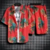 Men's Quick Dry Hawaiian Shirt and Shorts Set - 2-Piece Beach Outfit - Summer Fashion 2