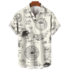Men's Short Sleeve Nautical Compass Anchor Print Shirt - Summer Fashion Casual Loose Fit Top - S-5XL 4