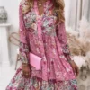 Women's Floral Print Boho Dress | Casual V-Neck A-Line Dress for Spring & Summer 2024 | Beach & Party Dress