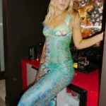 Lace Print Cut Out Maxi Dress Bodycon Sexy Party Club Y2K Outfits Streetwear Bandage Dress 3