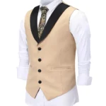 Men's Blue Slit Tuxedo | 3-Piece Suit (Blazer, Vest, Pants) | Wedding Groom & Groomsmen 5