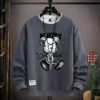 Cool Bear Print Men's Sweatshirt | Khaki O-Neck Long Sleeve T-Shirt | Autumn Fashion | Harajuku Design 2