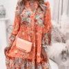 Women's Floral Print Boho Dress | Casual V-Neck A-Line Dress for Spring & Summer 2024 | Beach & Party Dress 4
