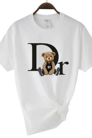 Cute Bear Print T-Shirt for Women | Summer Graphic Tee | Casual Fashion Top