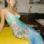 Lace Print Cut Out Maxi Dress Bodycon Sexy Party Club Y2K Outfits Streetwear Bandage Dress 5