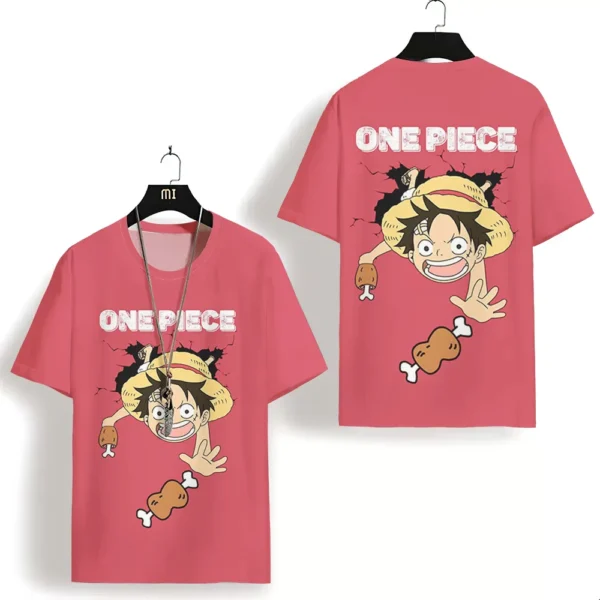 One Piece Anime Graphic Tee | Men's 3D Print T-Shirt | Casual Short Sleeve | Oversized Street Style