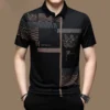 Men's Polo T-Shirt | Pattern Print | Short Sleeve | Business Casual Summer Top 2