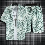 Men's Quick Dry Hawaiian Shirt and Shorts Set - 2-Piece Beach Outfit - Summer Fashion 4