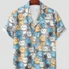 Unisex Men's Cute Cat Print 3D Printing Short Sleeve Hawaiian Shirt | Casual Harajuku Fashion 2