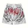 Men's Skeleton Hand Print Quick-Dry Summer Sports Shorts 6