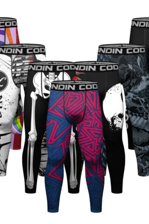 Cody Lundin Jiu Jitsu Compression Leggings – Men’s Stappling Tights for BJJ, No Gi, Gym & Fitness