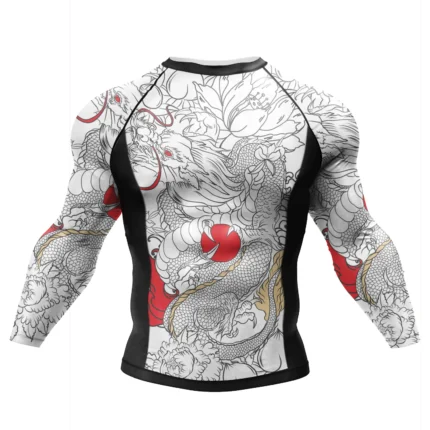 Custom Tattoo Long Sleeve Compression T-Shirt | Men's Performance Rashguard for Gym & Martial Arts