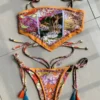 Printed Crop Top Bikini 2025 Women Bikinis Brazilian Swimwear Female Swimsuit Two-pieces Bikini Set