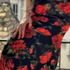 Flowers Print Spaghetti Strap Dresses Women Temperament Package Hip Bodycon Long Dress Fashion Sexy Backless Lady Slim Vestidos 4