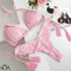 2023 New Sexy Triangle Bathing Suit for Women Brazilian Bikinis Halter Swimwear Push Up Swimsuit Beach Bikini Set 5