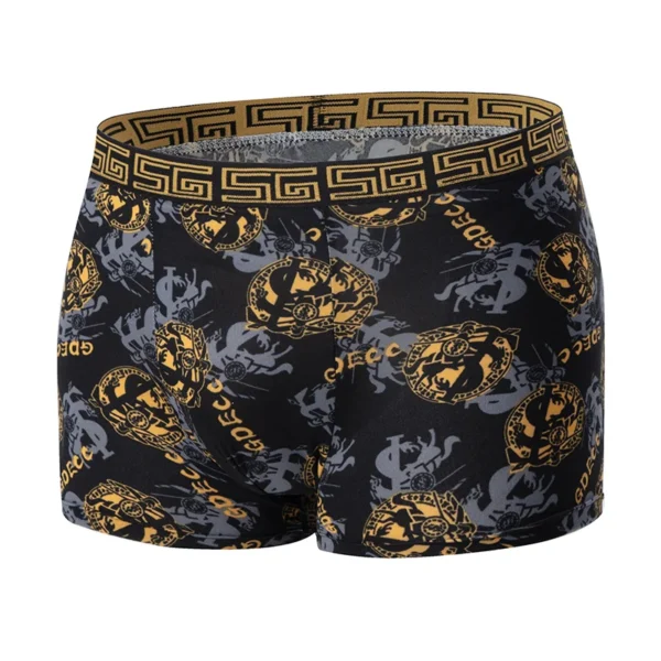5 /10 Pack Men's Black Gold Printed Boxer Underwear Comfortable And Versatile Plus Size Sexy Young Men's Leisure Sports Beach sh 3