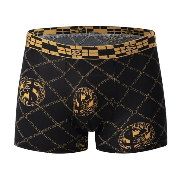5 /10 Pack Men's Black Gold Printed Boxer Underwear Comfortable And Versatile Plus Size Sexy Young Men's Leisure Sports Beach sh 5