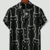 Unisex Men's Cute Cat Print 3D Printing Short Sleeve Hawaiian Shirt | Casual Harajuku Fashion 4